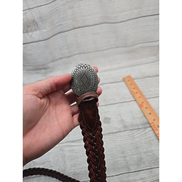 LL Bean Braided Belt Size 34. Model F755. Native Design Buckle - Picture 9 of 9